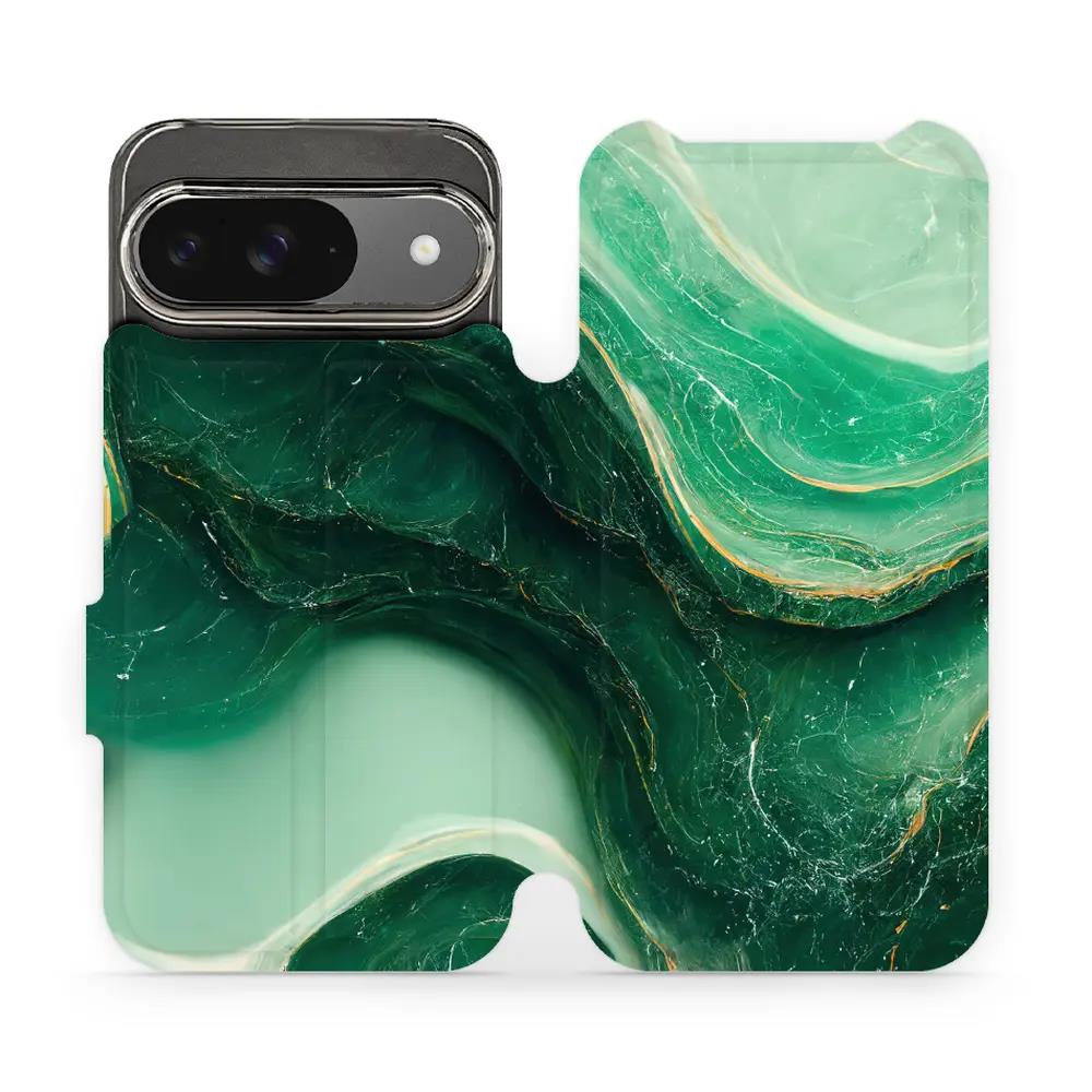 Flipové pouzdro Mobiwear - Google Pixel 9 - VP38S Zelený mramor