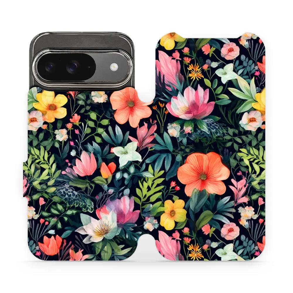 Flipové pouzdro Mobiwear - Google Pixel 9 - VP48S Pestré kvítky