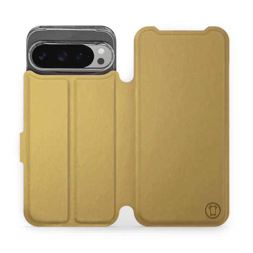 Flipové pouzdro Mobiwear - Google Pixel 9 Pro XL - Zlatavé a šedé