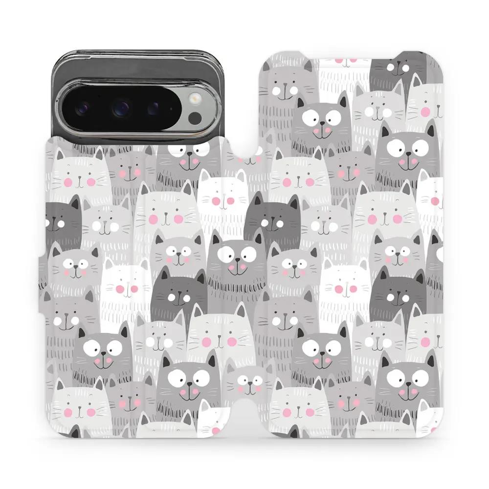 Flipové pouzdro Mobiwear - Google Pixel 9 Pro XL - M099P Kočičky