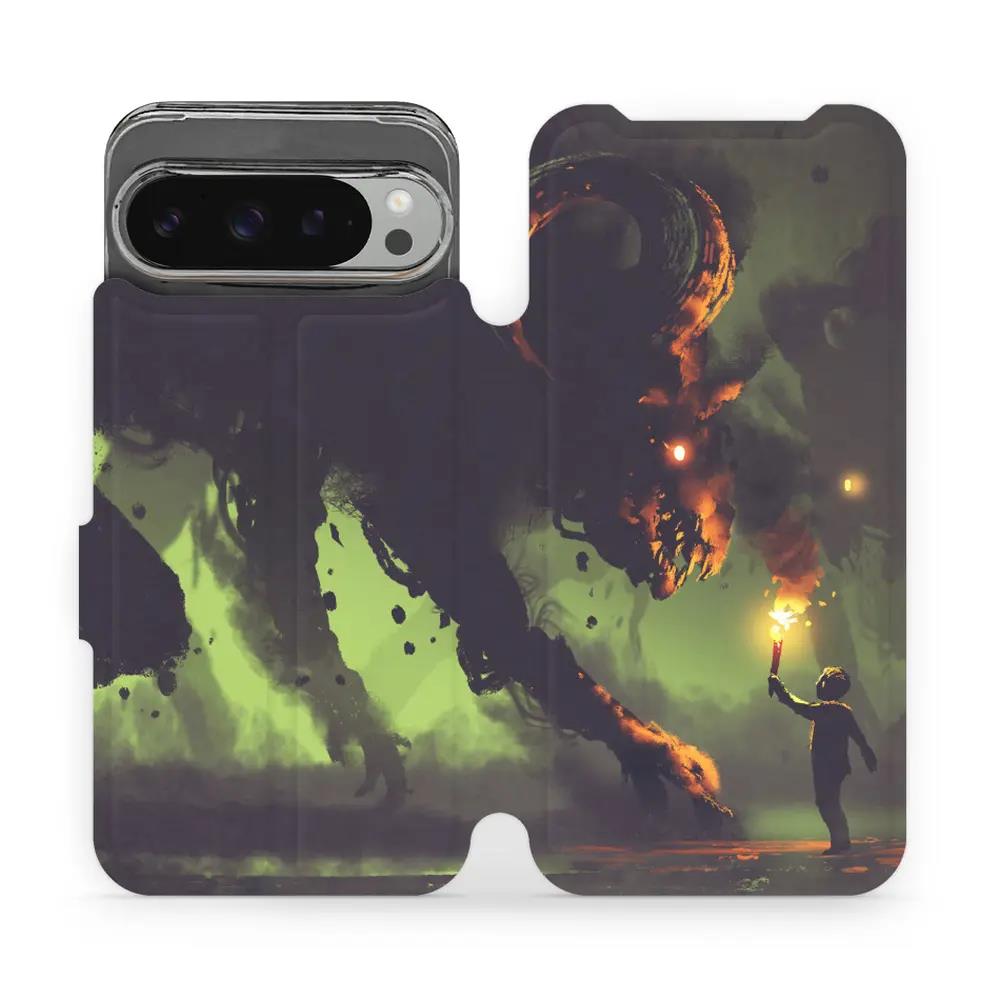 Flipové pouzdro Mobiwear - Google Pixel 9 Pro XL - VA08P Příšera a kluk s pochodní