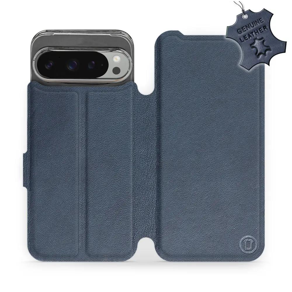 Kožené flip pouzdro Mobiwear - Google Pixel 9 Pro XL - Modré