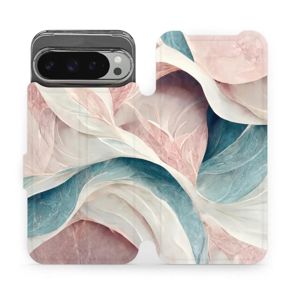 Flipové pouzdro Mobiwear - Google Pixel 9 Pro XL - VP33S Růžový a zelenkavý mramor