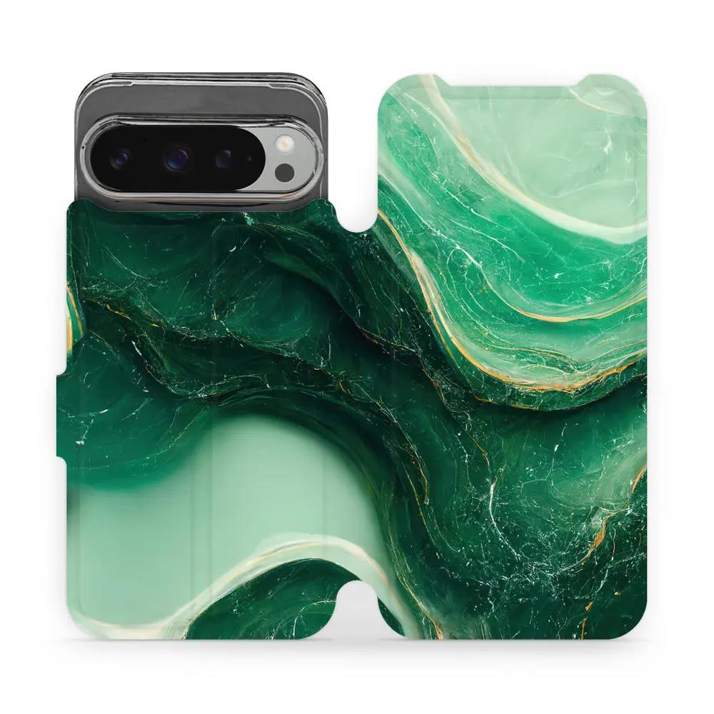 Flipové pouzdro Mobiwear - Google Pixel 9 Pro XL - VP38S Zelený mramor