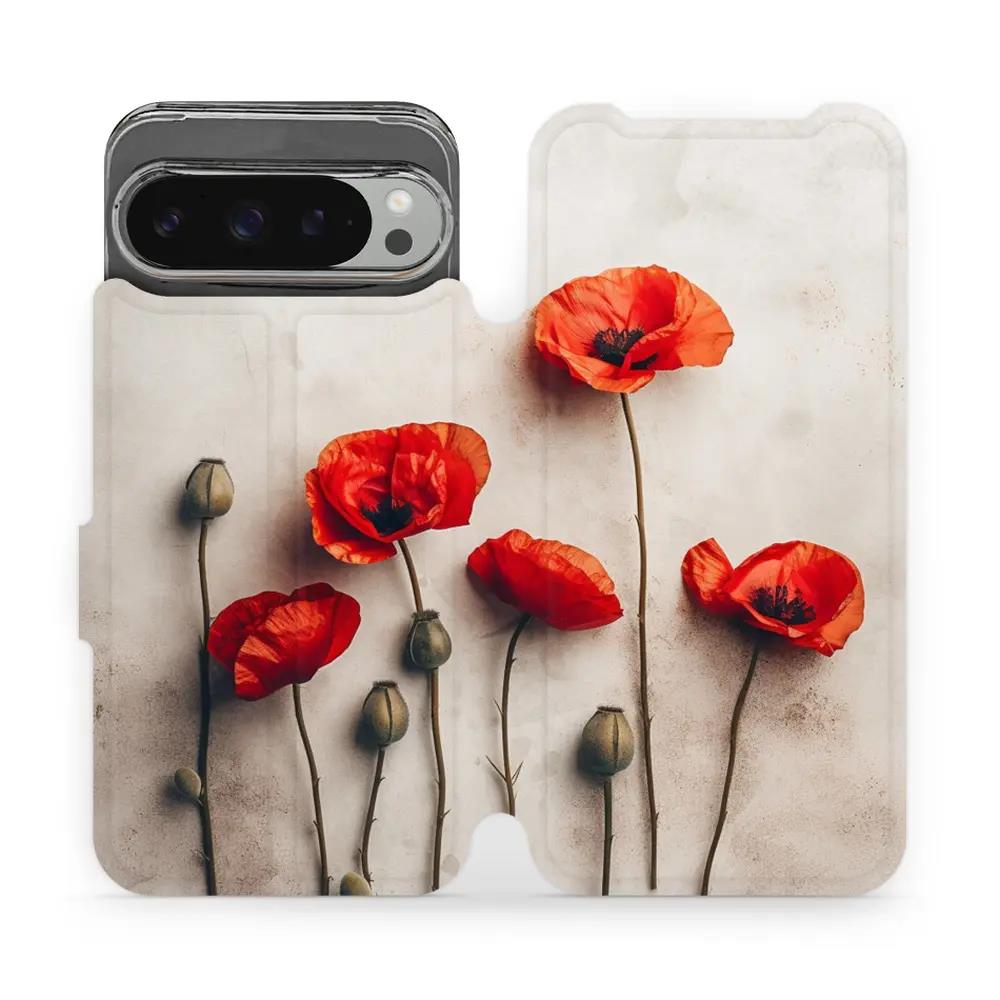 Flipové pouzdro Mobiwear - Google Pixel 9 Pro XL - VP42S Vlčí máky