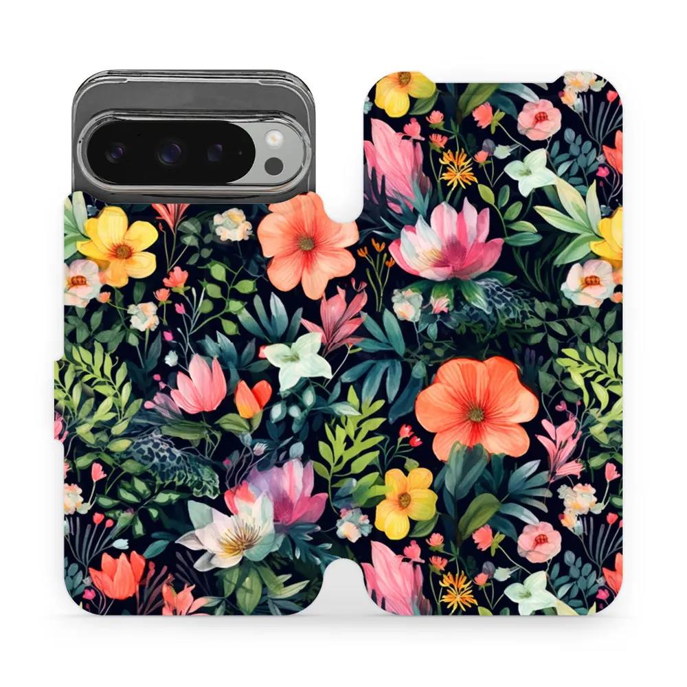 Flipové pouzdro Mobiwear - Google Pixel 9 Pro XL - VP48S Pestré kvítky