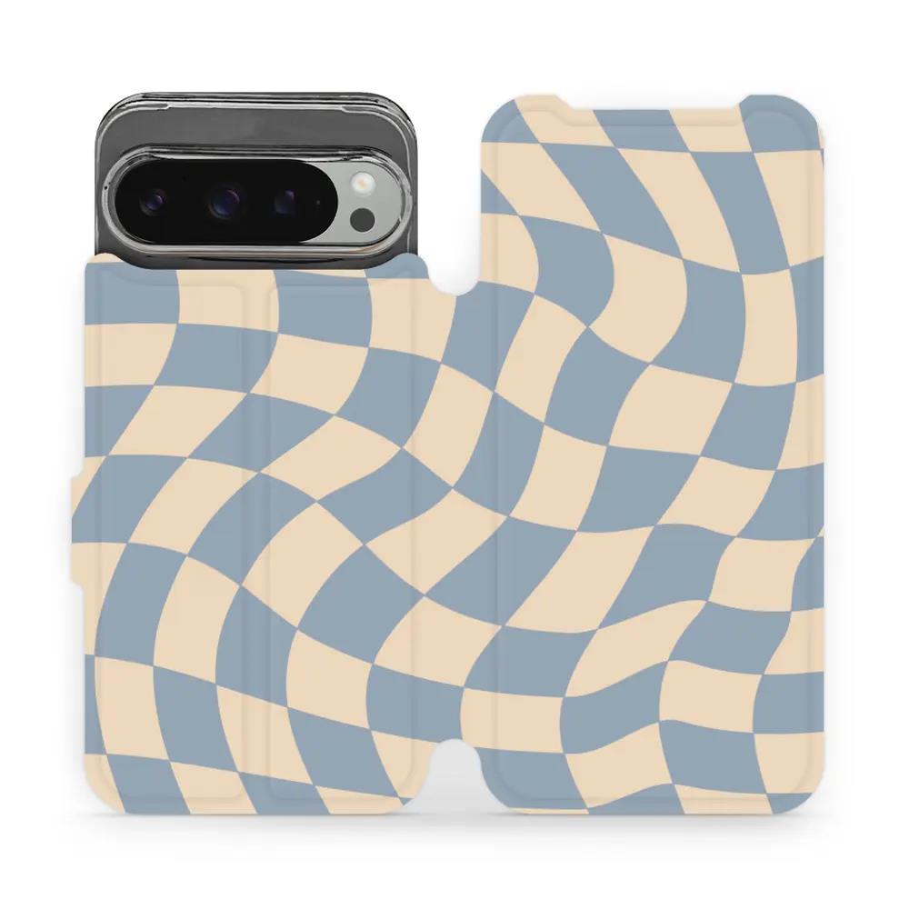 Flipové pouzdro Mobiwear - Google Pixel 9 Pro XL - VA59S Modrá a béžová šachovnice