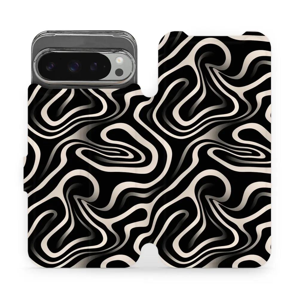 Flipové pouzdro Mobiwear - Google Pixel 9 Pro XL - VA63S Vlnky a linky