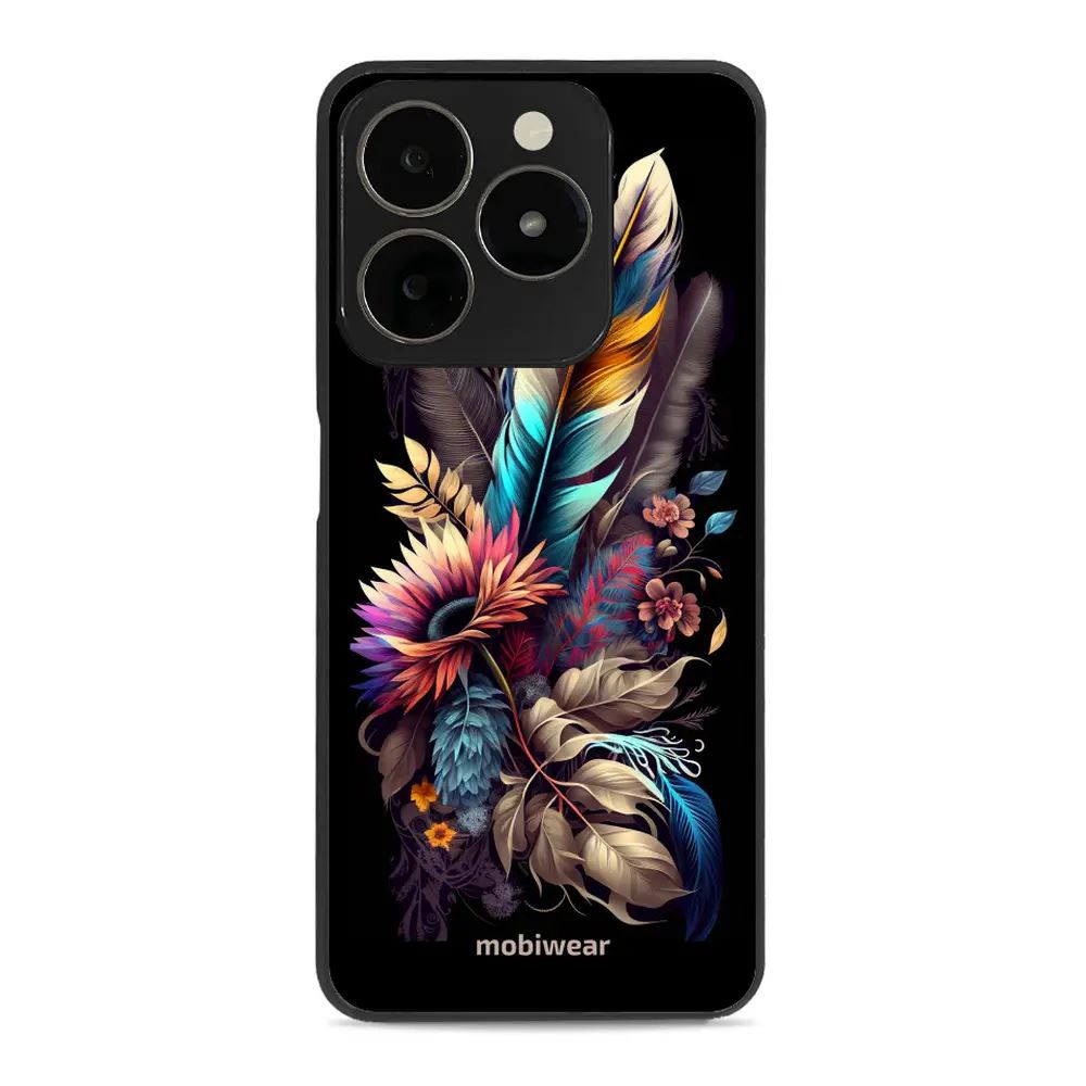 Lesklý kryt Mobiwear Glossy - Realme C61 - G011G Kytice s pírkem