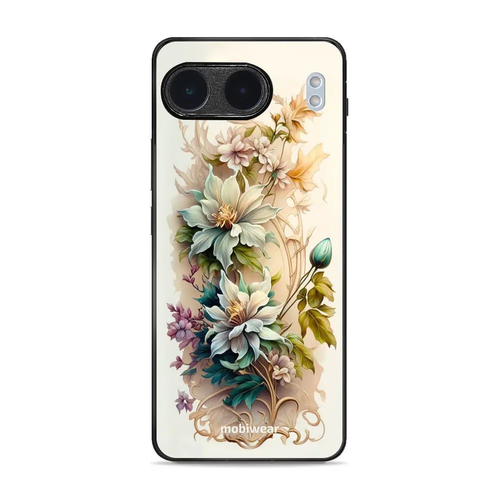 Lesklý kryt Mobiwear Glossy - OnePlus Nord 4 5G - G014G Krémové květy