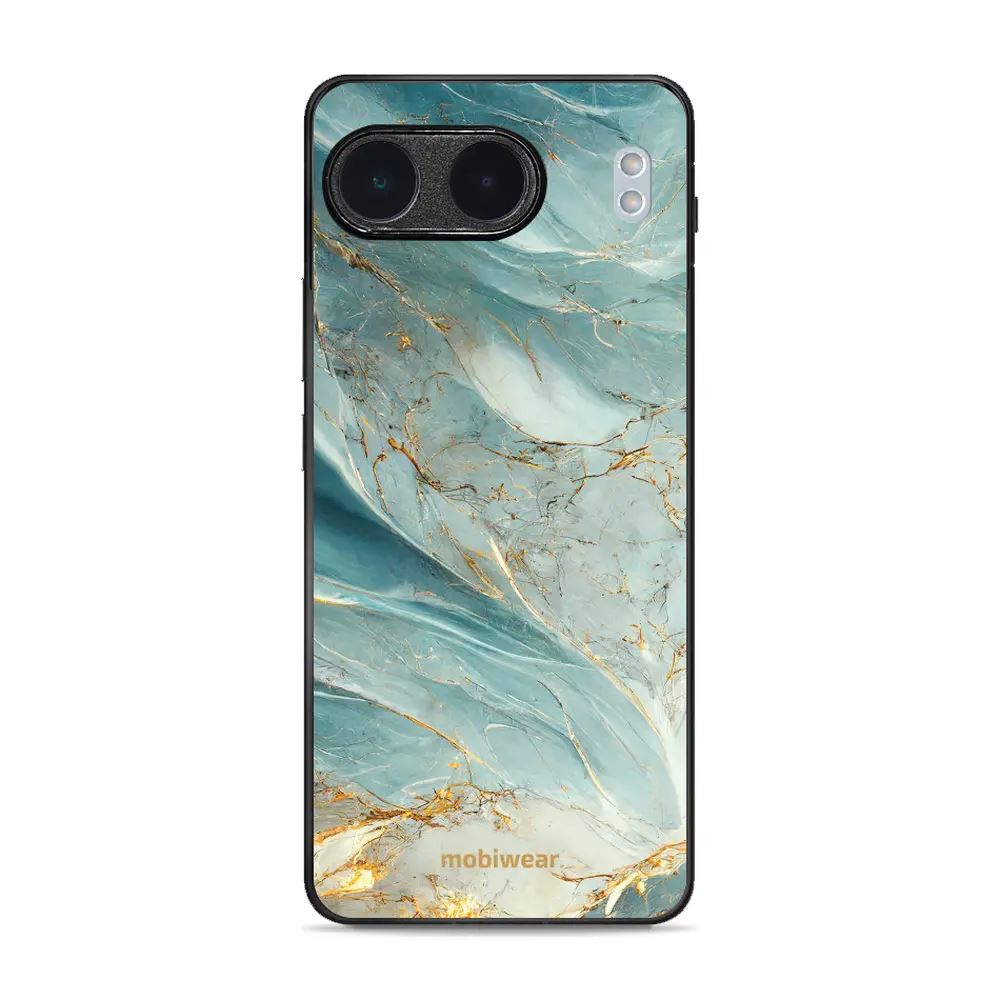 Lesklý kryt Mobiwear Glossy - OnePlus Nord 4 5G - G022G Zelenkavý a zlatavý mramor