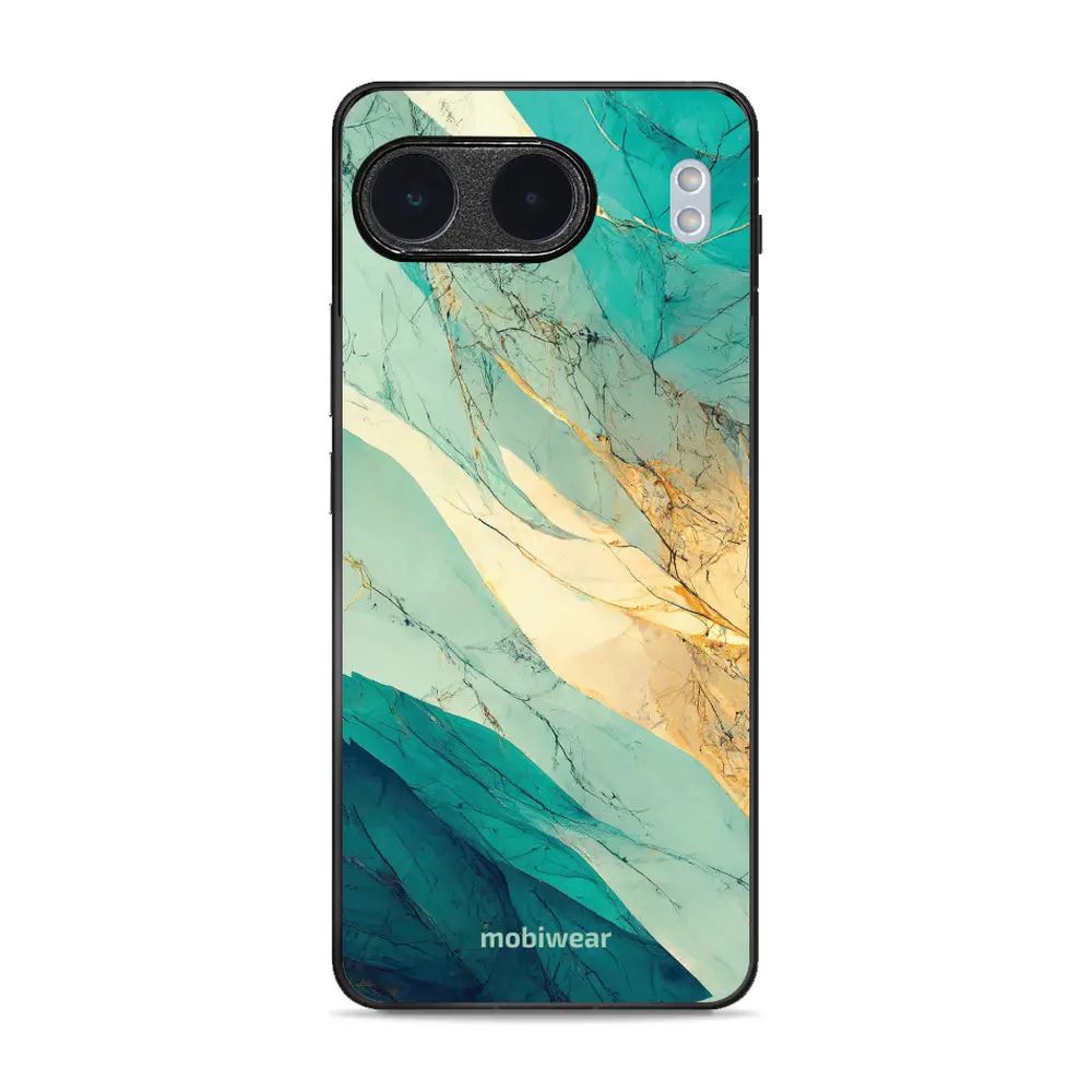 Lesklý kryt Mobiwear Glossy - OnePlus Nord 4 5G - G024G - Zlatavý a zelenkavý mramor