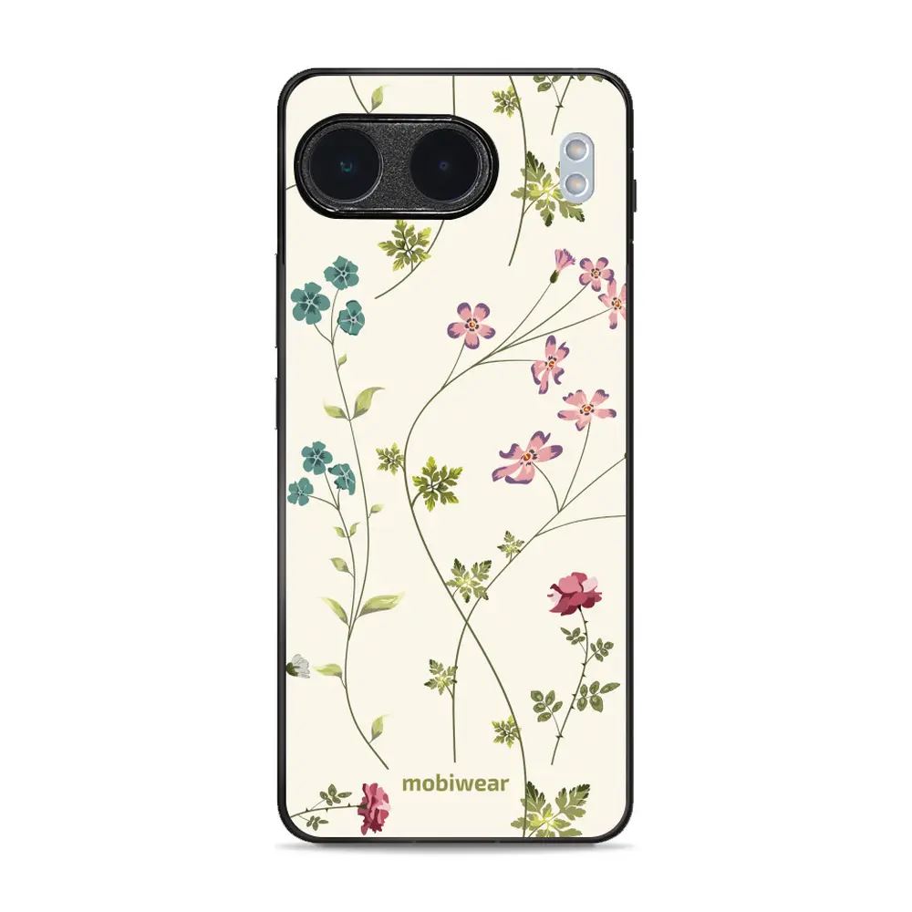 Lesklý kryt Mobiwear Glossy - OnePlus Nord 4 5G - G035G - Tenké rostlinky s květy