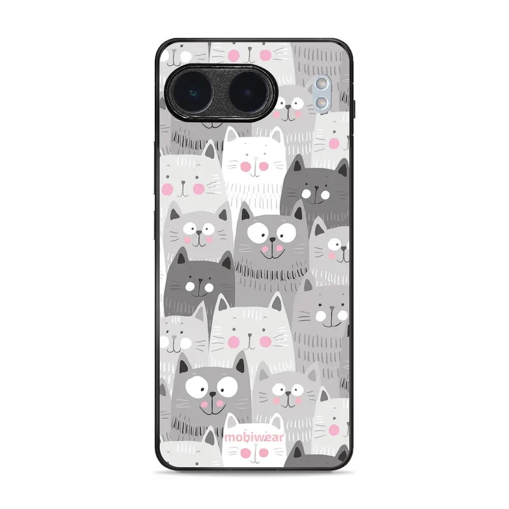 Lesklý kryt Mobiwear Glossy - OnePlus Nord 4 5G - G045G - Kočičky