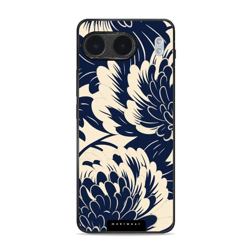 Lesklý kryt Mobiwear Glossy - OnePlus Nord 4 5G - GA40G Modré a béžové květy