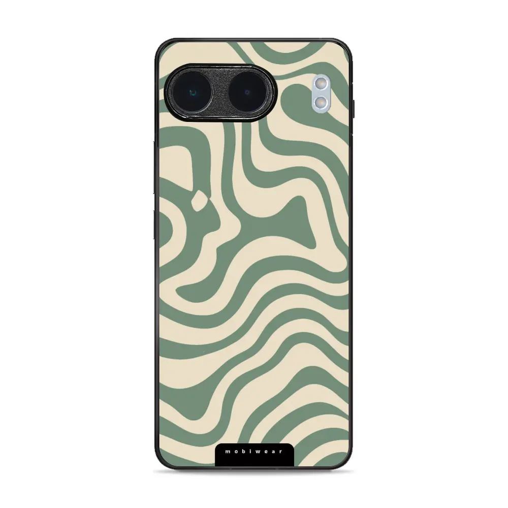 Lesklý kryt Mobiwear Glossy - OnePlus Nord 4 5G - GA57G Zelené a béžové zkrouceniny