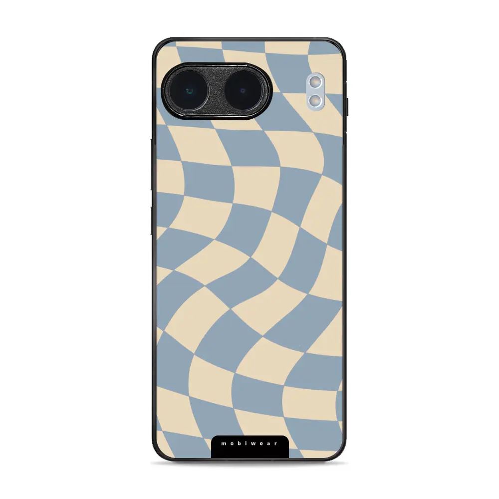 Lesklý kryt Mobiwear Glossy - OnePlus Nord 4 5G - GA59G Modrá a béžová šachovnice