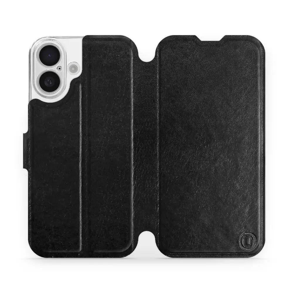 Flipové pouzdro Mobiwear - Apple iPhone 16 - Černé a šedé