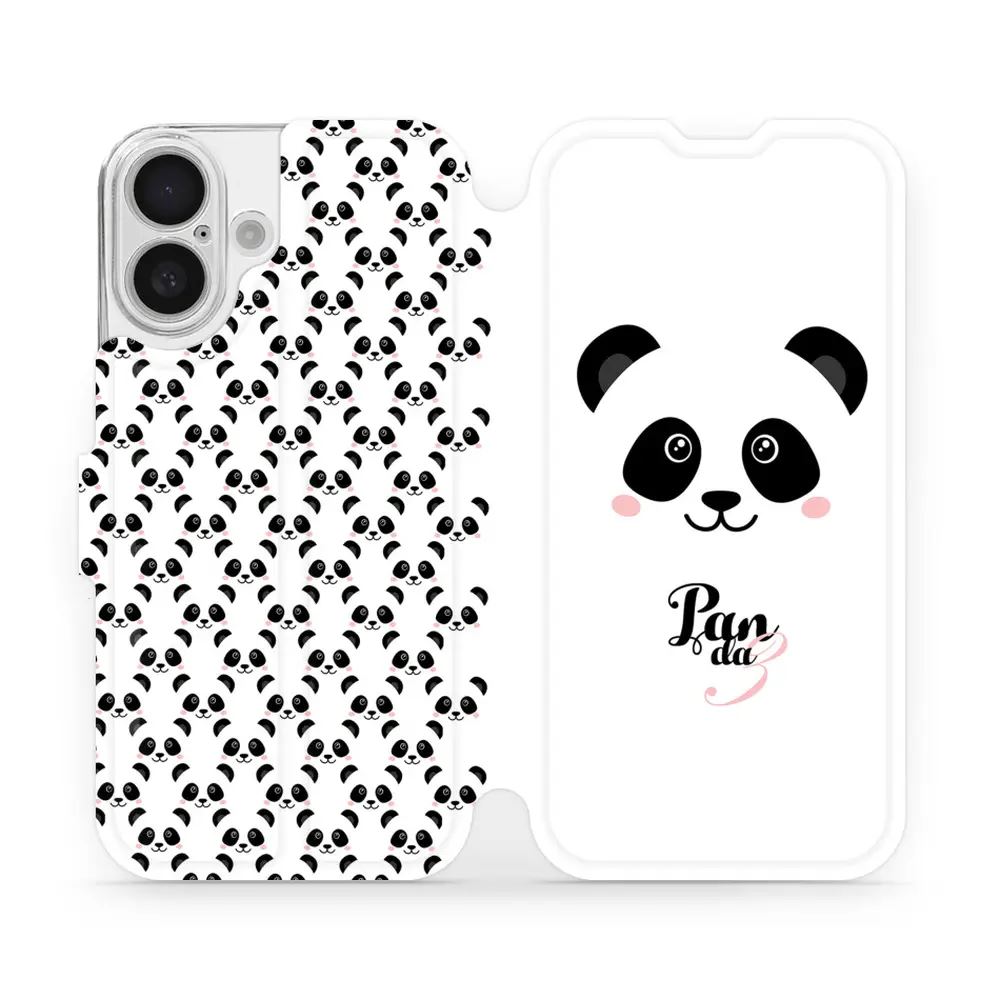 Flipové pouzdro Mobiwear - Apple iPhone 16 - M030P Panda Amálka