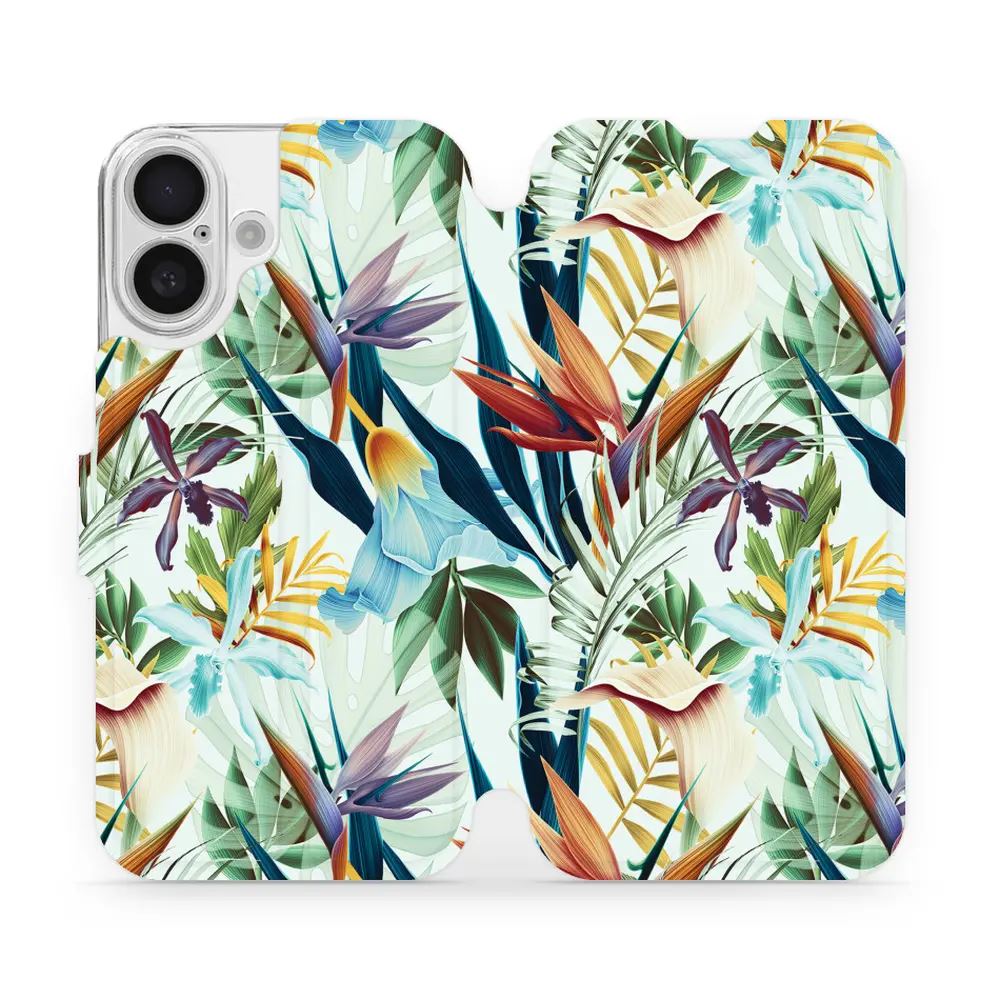 Flipové pouzdro Mobiwear - Apple iPhone 16 - M071P Flóra