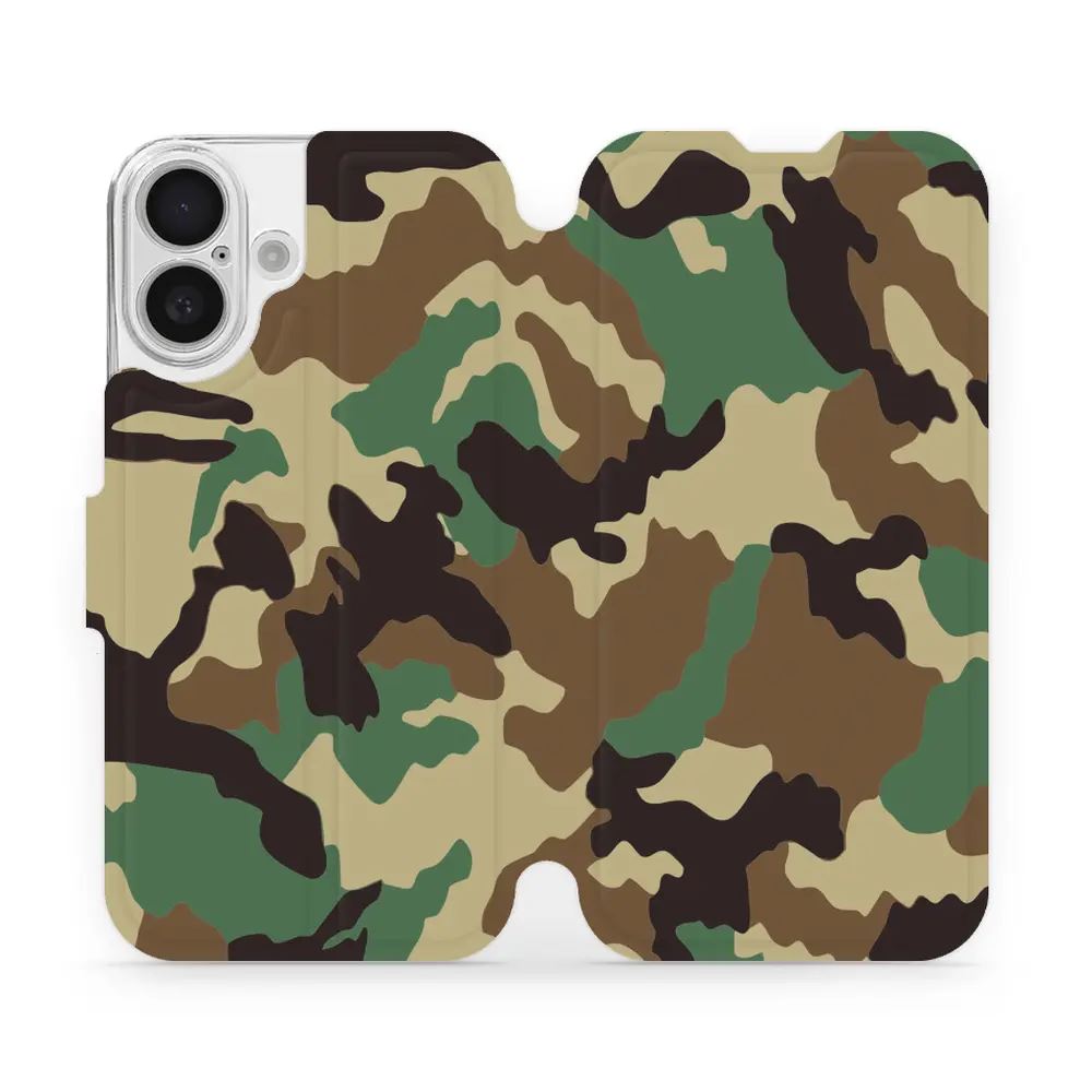 Flipové pouzdro Mobiwear - Apple iPhone 16 - V111P Maskáče