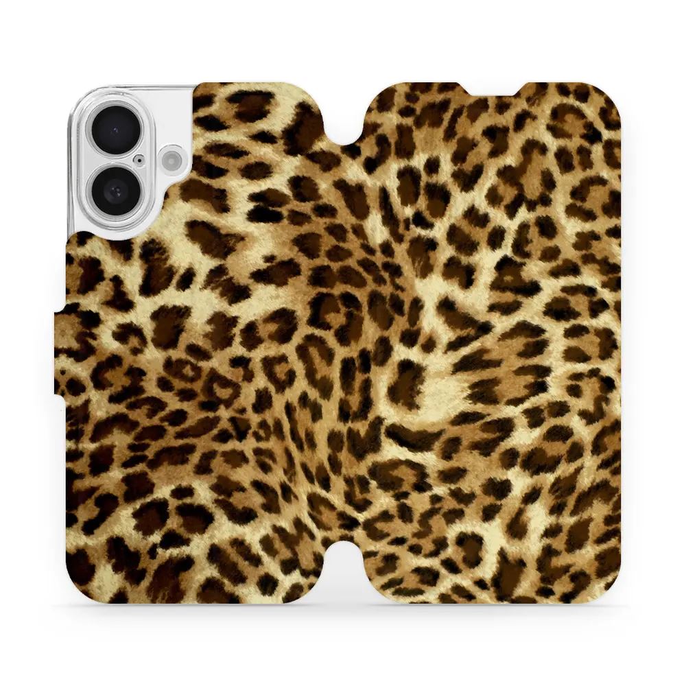 Flipové pouzdro Mobiwear - Apple iPhone 16 - VA33P Leopardí vzor