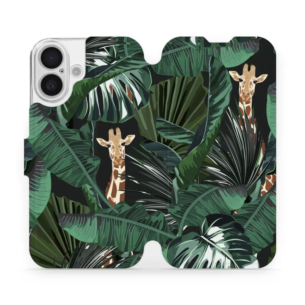 Flipové pouzdro Mobiwear - Apple iPhone 16 - VP06P Žirafky