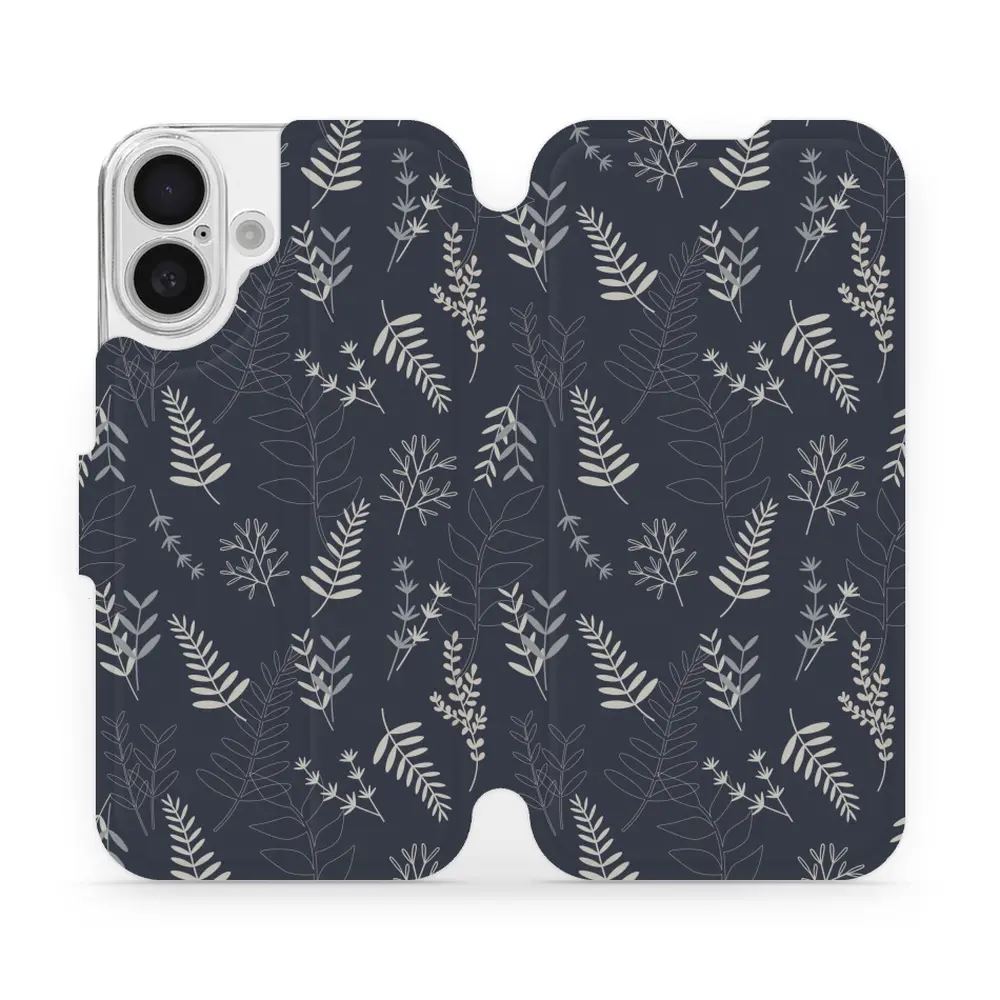 Flipové pouzdro Mobiwear - Apple iPhone 16 - VP15S Kapradiny