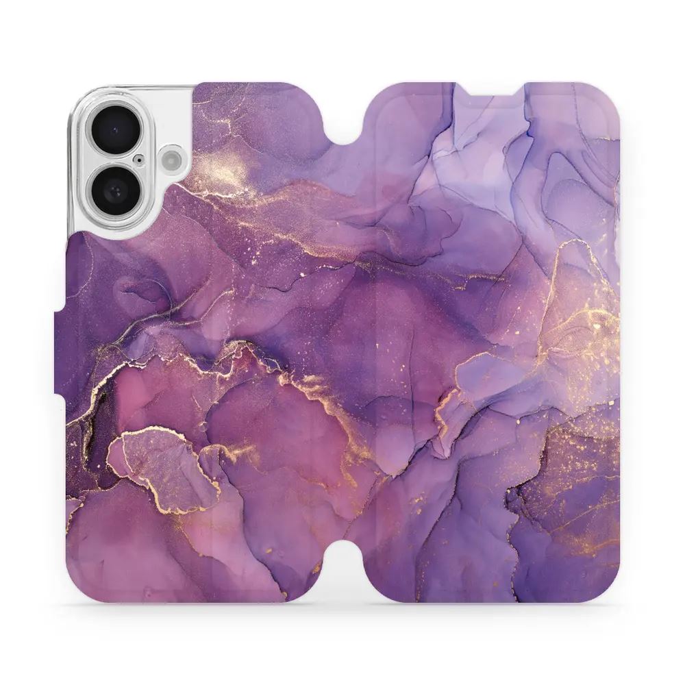 Flipové pouzdro Mobiwear - Apple iPhone 16 - VP20S Fialový mramor