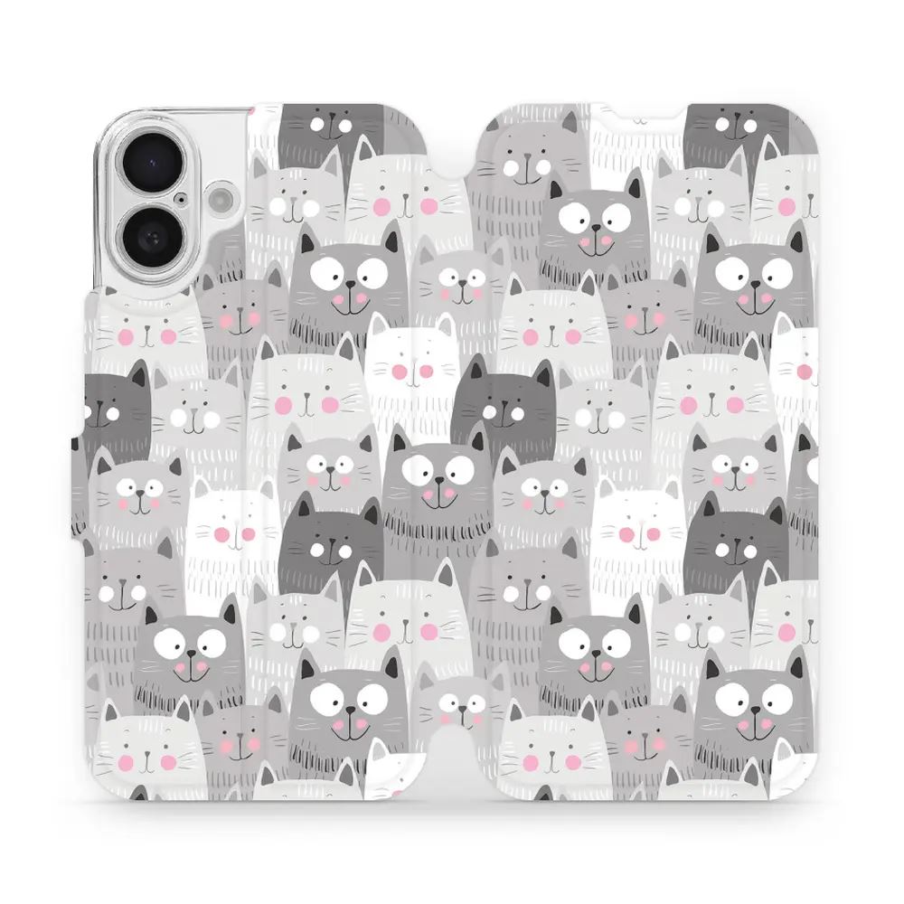 Flipové pouzdro Mobiwear - Apple iPhone 16 Plus - M099P Kočičky