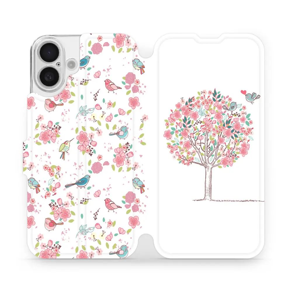 Flipové pouzdro Mobiwear - Apple iPhone 16 Plus - M120S Strom a ptáčci