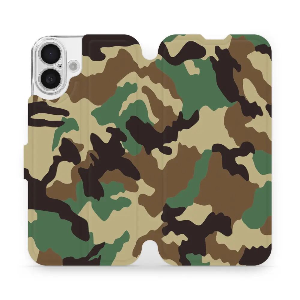 Flipové pouzdro Mobiwear - Apple iPhone 16 Plus - V111P Maskáče