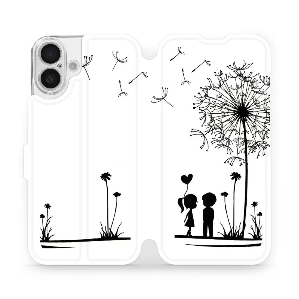 Flipové pouzdro Mobiwear - Apple iPhone 16 Plus - MH16P Dvojice s pampeliškou