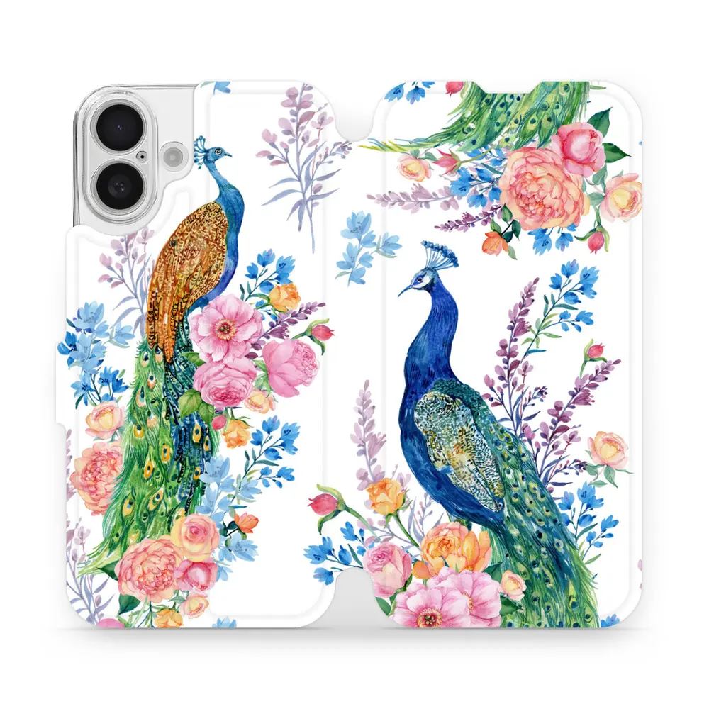 Flipové pouzdro Mobiwear - Apple iPhone 16 Plus - MX08S Pávi