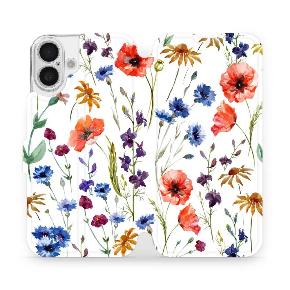 Flipové pouzdro Mobiwear - Apple iPhone 16 Plus - MP04S Luční kvítí