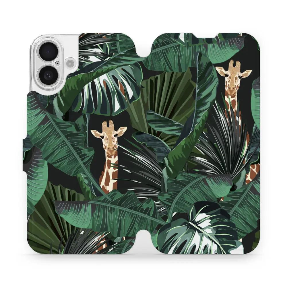 Flipové pouzdro Mobiwear - Apple iPhone 16 Plus - VP06P Žirafky