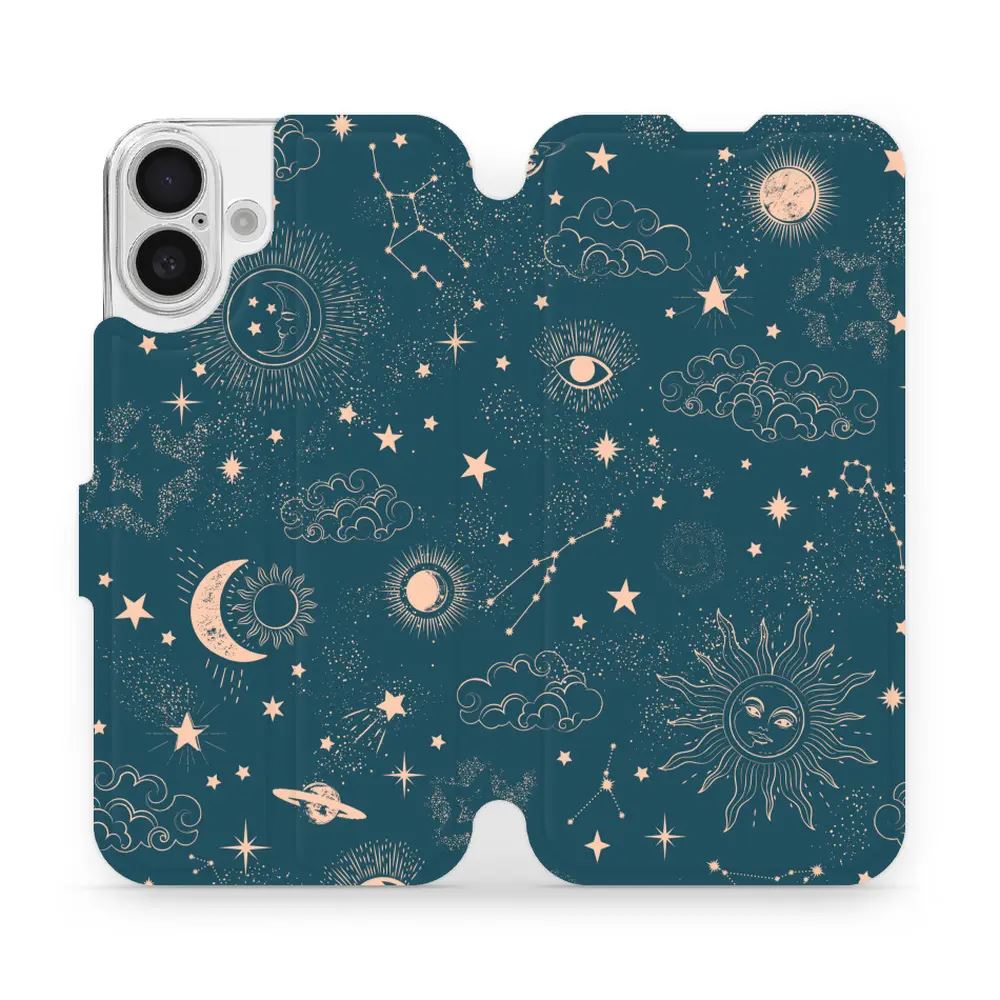 Flipové pouzdro Mobiwear - Apple iPhone 16 Plus - VP14S Magický vesmír