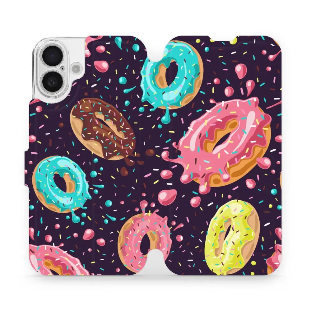 Flipové pouzdro Mobiwear - Apple iPhone 16 Plus - VP19S Donutky