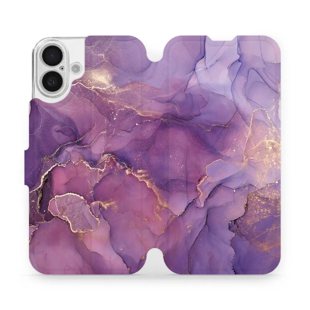 Flipové pouzdro Mobiwear - Apple iPhone 16 Plus - VP20S Fialový mramor