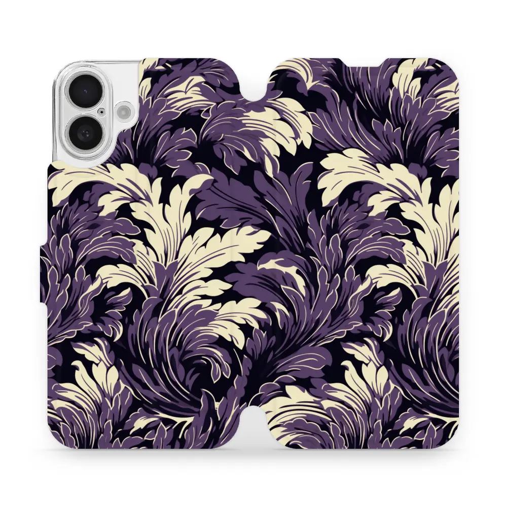 Flipové pouzdro Mobiwear - Apple iPhone 16 Plus - VA46S Fialové rostliny