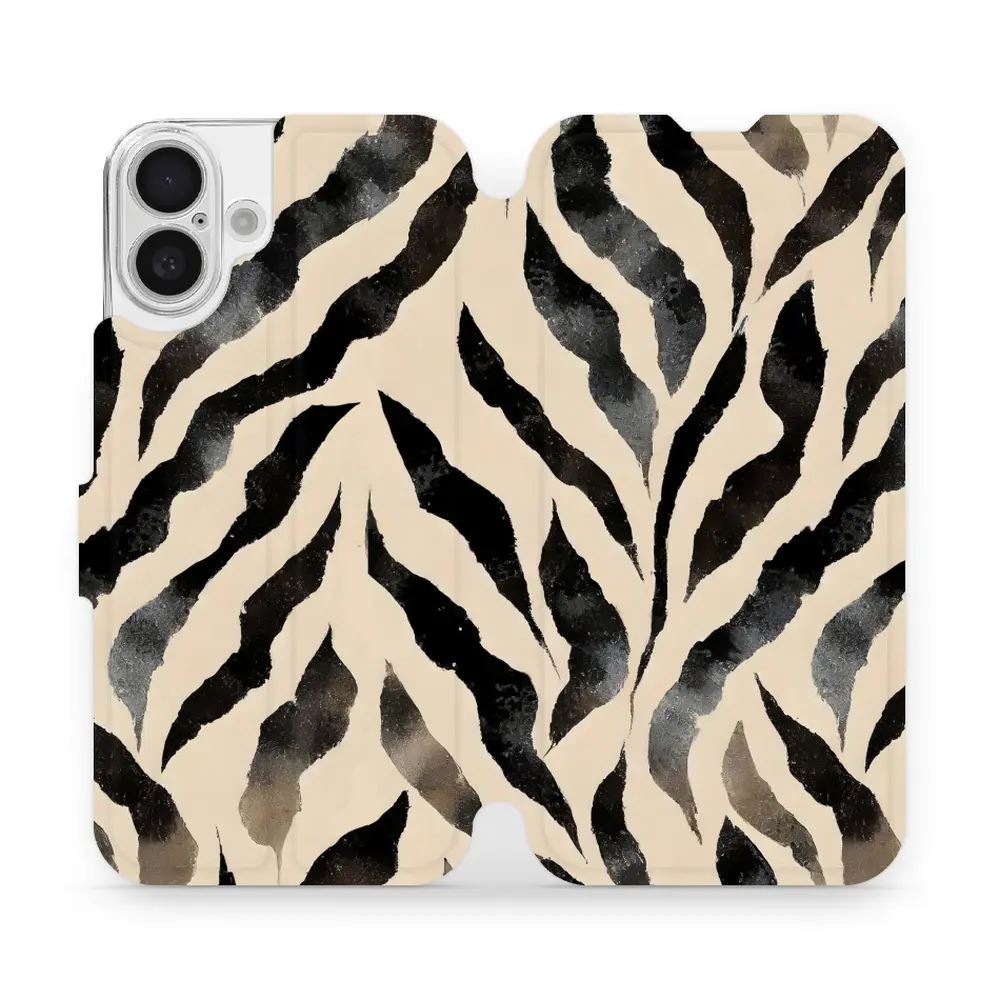 Flipové pouzdro Mobiwear - Apple iPhone 16 Plus - VA53S Zebří