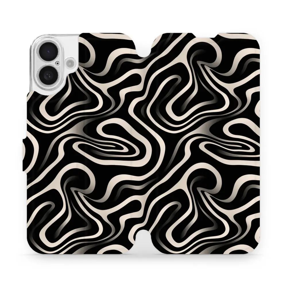 Flipové pouzdro Mobiwear - Apple iPhone 16 Plus - VA63S Vlnky a linky