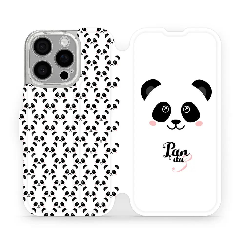 Flipové pouzdro Mobiwear - Apple iPhone 16 Pro - M030P Panda Amálka