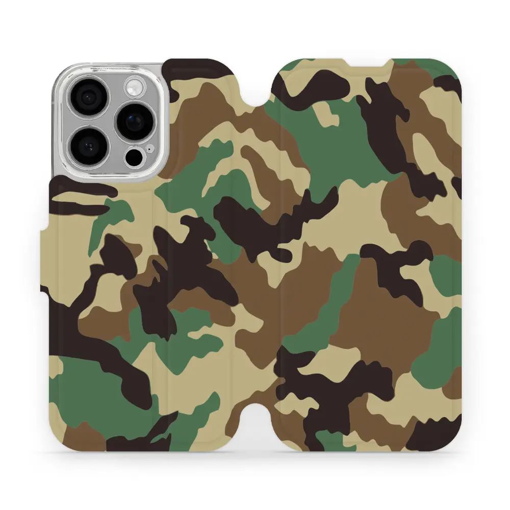 Flipové pouzdro Mobiwear - Apple iPhone 16 Pro - V111P Maskáče