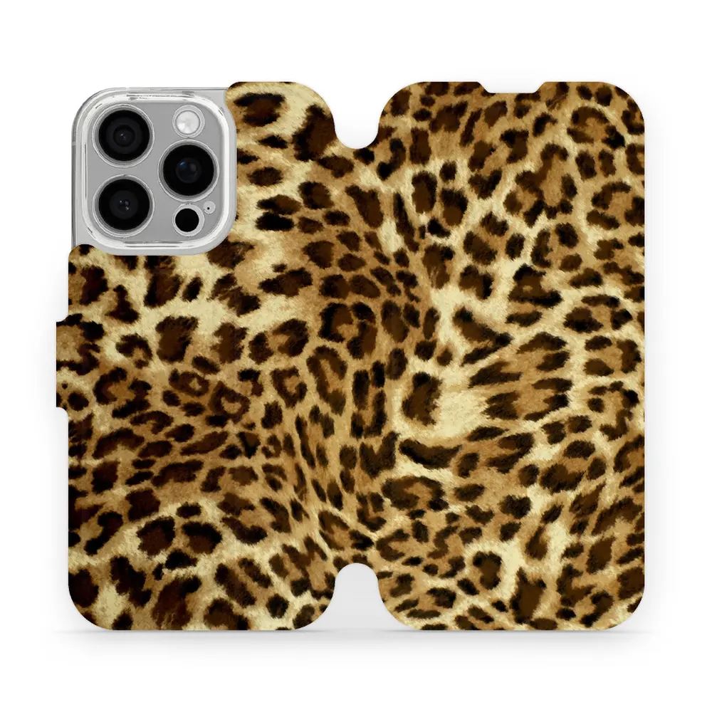 Flipové pouzdro Mobiwear - Apple iPhone 16 Pro - VA33P Leopardí vzor