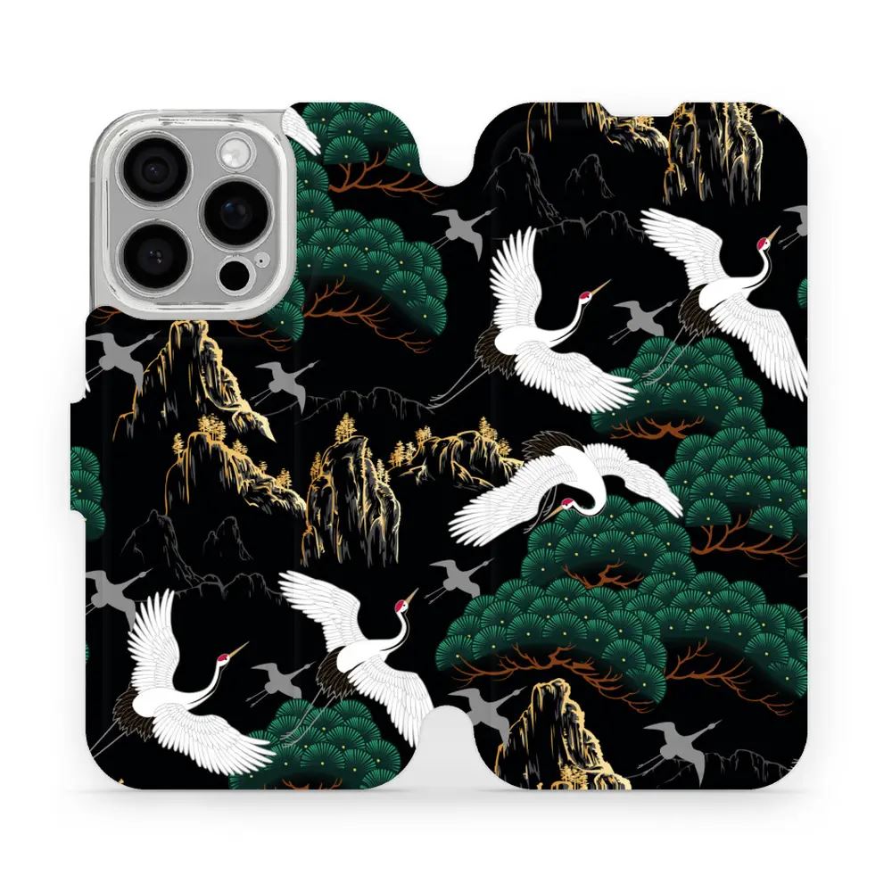 Flipové pouzdro Mobiwear - Apple iPhone 16 Pro - VP16S Jeřábi