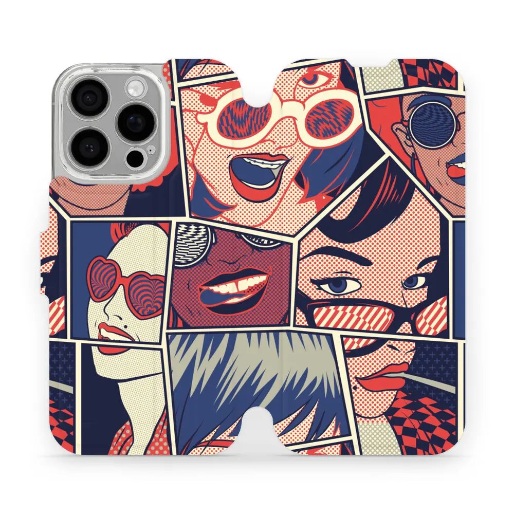 Flipové pouzdro Mobiwear - Apple iPhone 16 Pro - VP18P Komiks