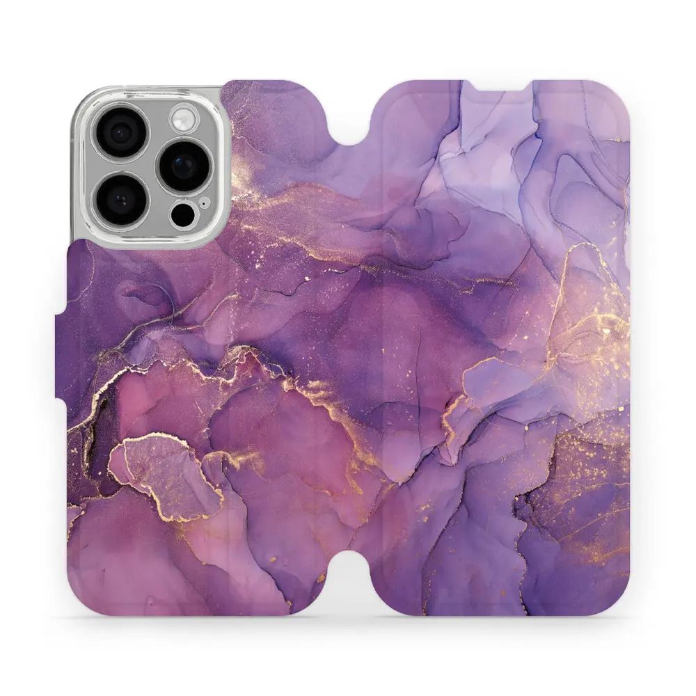 Flipové pouzdro Mobiwear - Apple iPhone 16 Pro - VP20S Fialový mramor