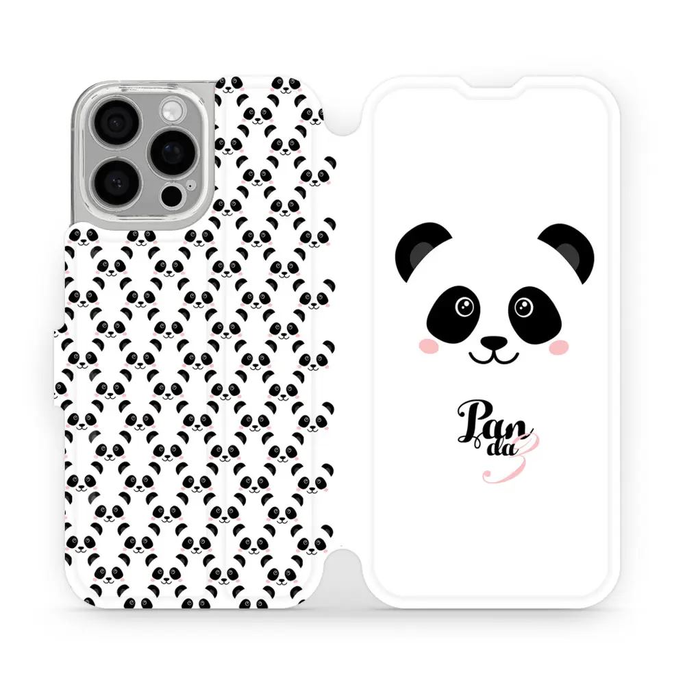 Flipové pouzdro Mobiwear - Apple iPhone 16 Pro Max - M030P Panda Amálka