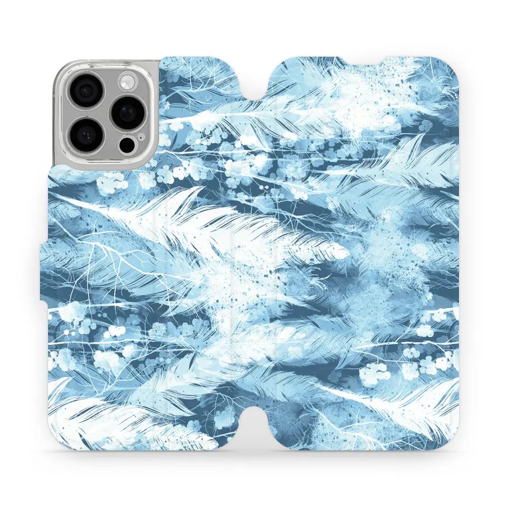 Flipové pouzdro Mobiwear - Apple iPhone 16 Pro Max - M058S Světle modrá horizontální pírka